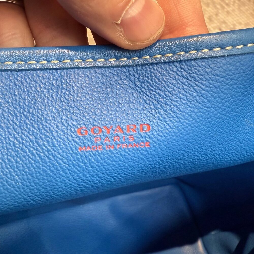 Goyard Blue Goyardine Mini Anjou Shoulder Bag - Picture 13 of 16